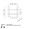 Raft de perete, Hanah Home, Cm-071-A, 58x42x15 cm, Aur / Natural