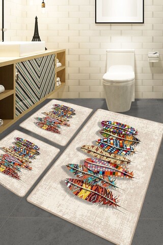 Set covorase de baie, L'essentiel Maison, Rovny, Multicolor