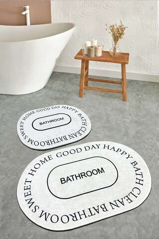 Set covorase de baie, L'essentiel Maison, Baindos, Ecru