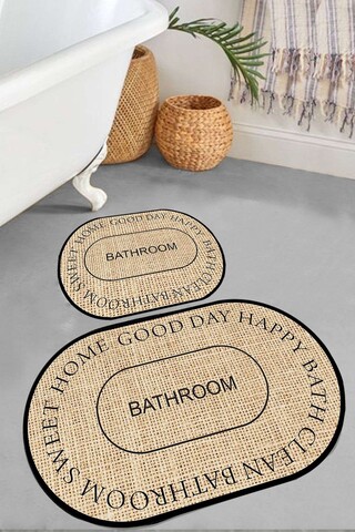 Set covorase de baie, L'essentiel Maison, Baindos, Bej