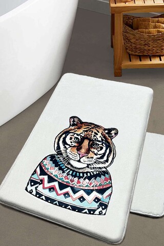 Set covorase de baie, L'essentiel Maison, Logwe, Ecru