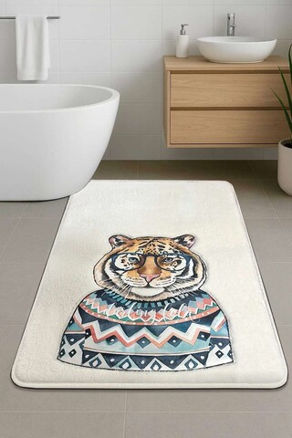 Covoras de baie, L'essentiel Maison, Logwe, 60x100 cm, Ecru