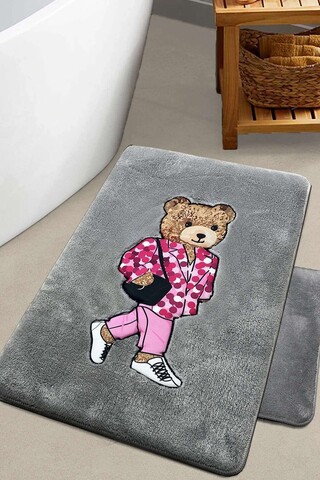 Set covorase de baie, L'essentiel Maison, Boss Bear, Fumuriu