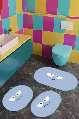 Set covorase de baie, L'essentiel Maison, Enoja, Albastru