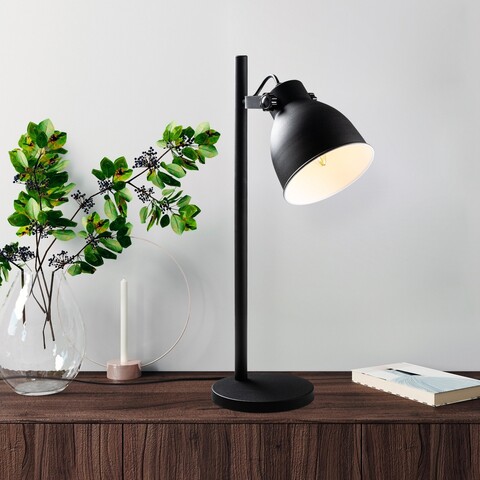 Lampa de masa, Opviq, 521SHN2254, Alb/Negru