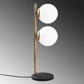 Lampa de masa, Opviq, 521SHN2272, Auriu / Alb / Negru