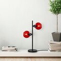 Lampa de masa, Opviq, 521SHN3664, Roșu/Negru
