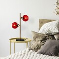 Lampa de masa, Opviq, 521SHN3669, Roșu / Auriu