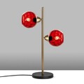 Lampa de masa, Opviq, 521SHN3669, Roșu / Auriu