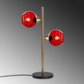 Lampa de masa, Opviq, 521SHN3669, Roșu / Auriu