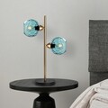 Lampa de masa, Opviq, 521SHN3670, Albastru / Auriu