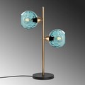 Lampa de masa, Opviq, 521SHN3670, Albastru / Auriu