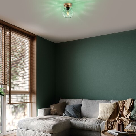 Aplica de perete, Opviq, 521SHN3689, Mentă / Aur