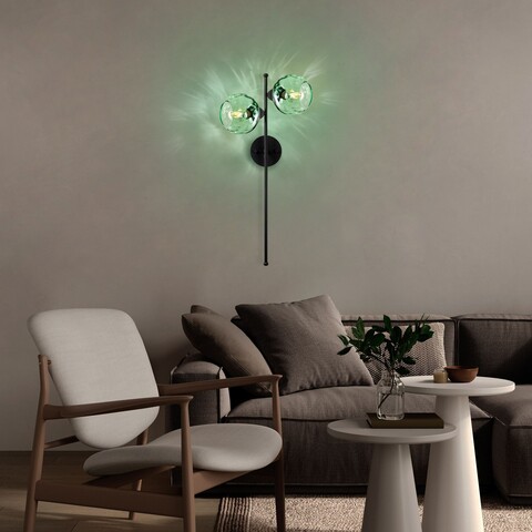 Aplica de perete, Opviq, 521SHN3704, Mentă / Negru