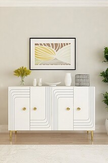 120x75x32 cm, Alb;Auriu
