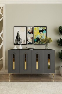120x75x32 cm, Antracit;Auriu