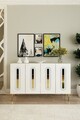 Consola, Hanah Home, Rany 120, 120x75x32 cm, Alb/Auriu
