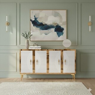120x75x32 cm, Alb;Auriu