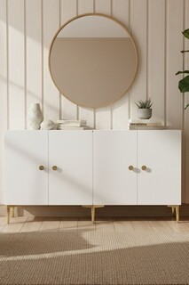 150x75x32 cm, Alb;Auriu