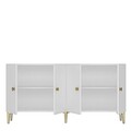 Consola, Hanah Home, Simple 150, 150x75x32 cm, Alb/Auriu
