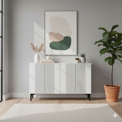 Consola, Hanah Home, Corsa 120, 120x75x32 cm, Alb