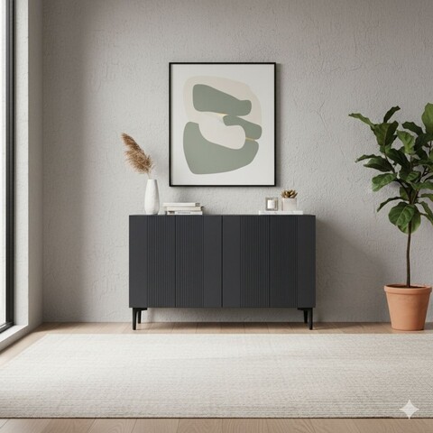 Consola, Hanah Home, Corsa 120, 120x75x32 cm, Antracit