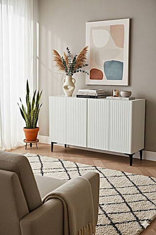 Consola, Hanah Home, Zeynep 120, 120x79x32 cm, Alb