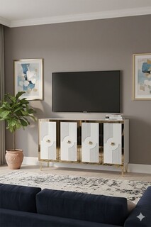 120x79x32 cm, Alb;Auriu