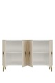 Consola, Hanah Home, Salkım 120, 120x79x32 cm, White / Travertine / Gold