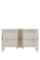 Consola, Hanah Home, Salkım 120, 120x79x32 cm, White / Travertine / Silver