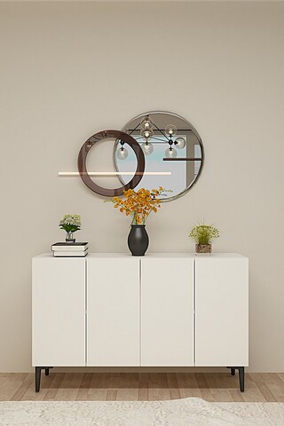 Consola, Hanah Home, Aplos 120, 120x79x32 cm, Alb