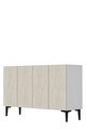 Consola, Hanah Home, Aplos 120, 120x79x32 cm, Alb / Travertin