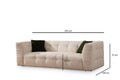 Canapea 3 locuri, Atelier del Sofa, 560ARE1820, Bej
