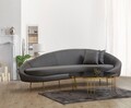 Canapea 3 locuri, Atelier del Sofa, 560ARE1827, Gri inchis