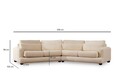 Canapea cu 4 locuri, Atelier del Sofa, 560ARE1830, Bej