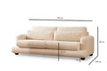 Canapea 3 locuri, Atelier del Sofa, 560ARE1834, Bej