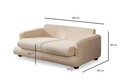 Canapea 2 locuri, Atelier del Sofa, 560ARE1835, Bej