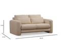Canapea 2 locuri, Atelier del Sofa, 560ARE1845, Bej