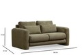 Canapea 2 locuri, Atelier del Sofa, 560ARE1846, Verde