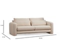 Canapea 3 locuri, Atelier del Sofa, 560ARE1847, Crem