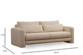 Canapea 3 locuri, Atelier del Sofa, 560ARE1848, Bej