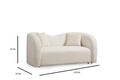 Canapea 2 locuri, Atelier del Sofa, 560ARE1867, Crem
