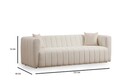Canapea 3 locuri, Atelier del Sofa, 560ARE1887, Crem