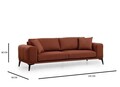 Canapea 3 locuri, Atelier del Sofa, 560ARE1889, Caramiziu
