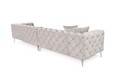 Canapea cu 4 locuri, Atelier del Sofa, 560ARE1913, Gri deschis
