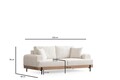 Canapea 3 locuri, Atelier del Sofa, 560ARE2120, Alb
