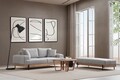 Canapea 3 locuri, Atelier del Sofa, 560ARE2121, Gri