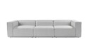 Canapea 3 locuri, Atelier del Sofa, 560ARE2208, Gri deschis