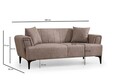 Canapea 2 locuri, Atelier del Sofa, 560ARE2236, Maro deschis