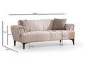 Canapea 2 locuri, Atelier del Sofa, 560ARE2237, Bej